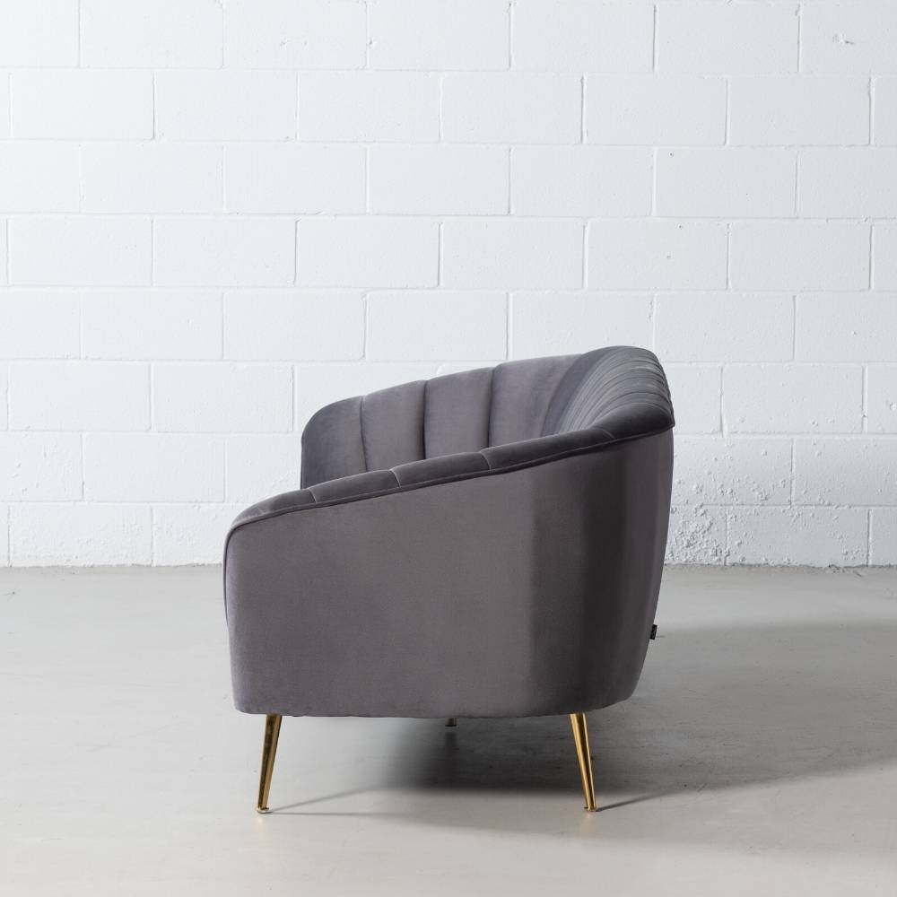 AUDREY - Grey Fabric Sofa