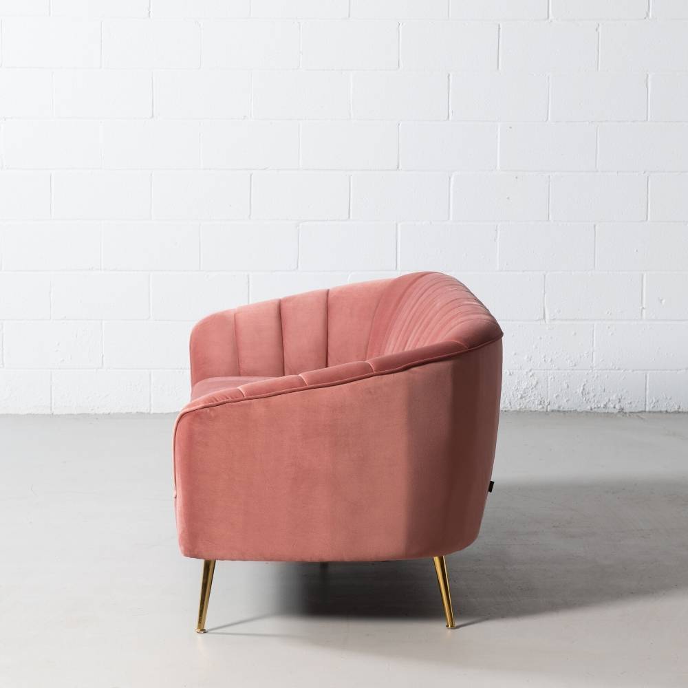 AUDREY - Pink Velvet Sofa