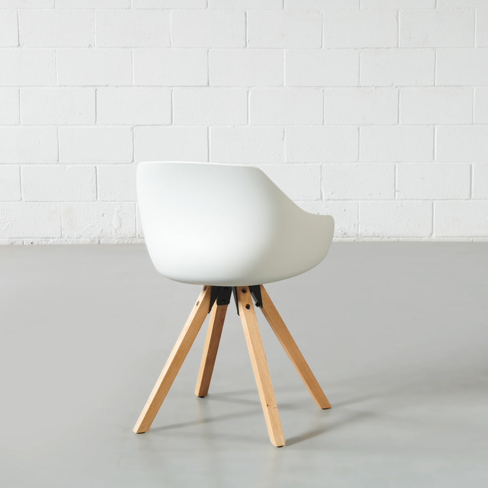 TINA - White Plastic Dining Chair - FINAL SALE
