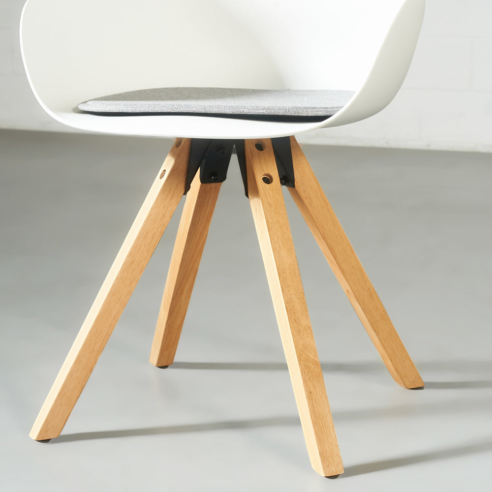 TINA - White Plastic Dining Chair - FINAL SALE