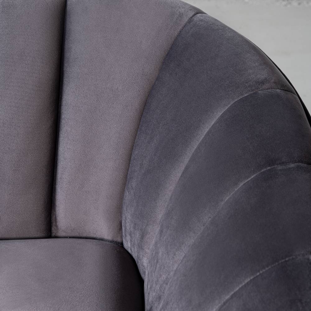 AUDREY - Grey Fabric Sofa