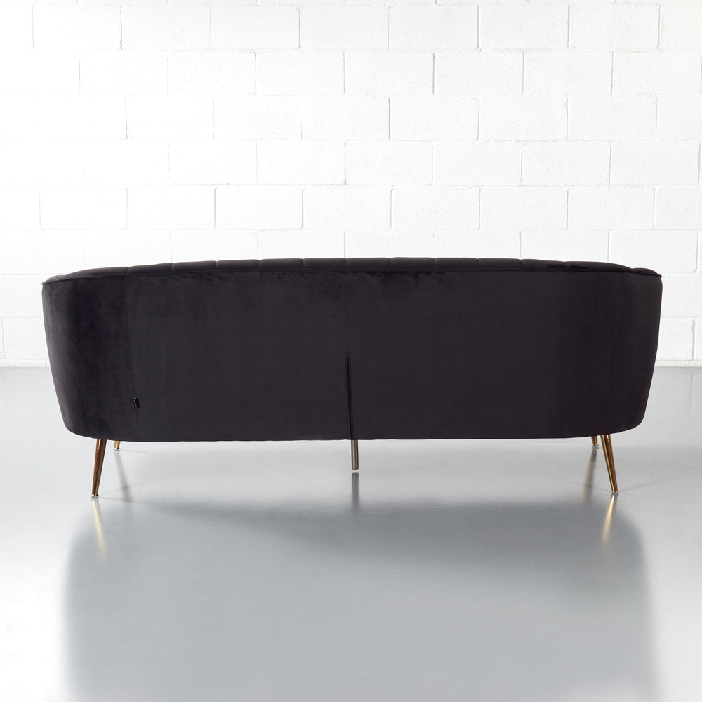 AUDREY - Black Velvet Sofa