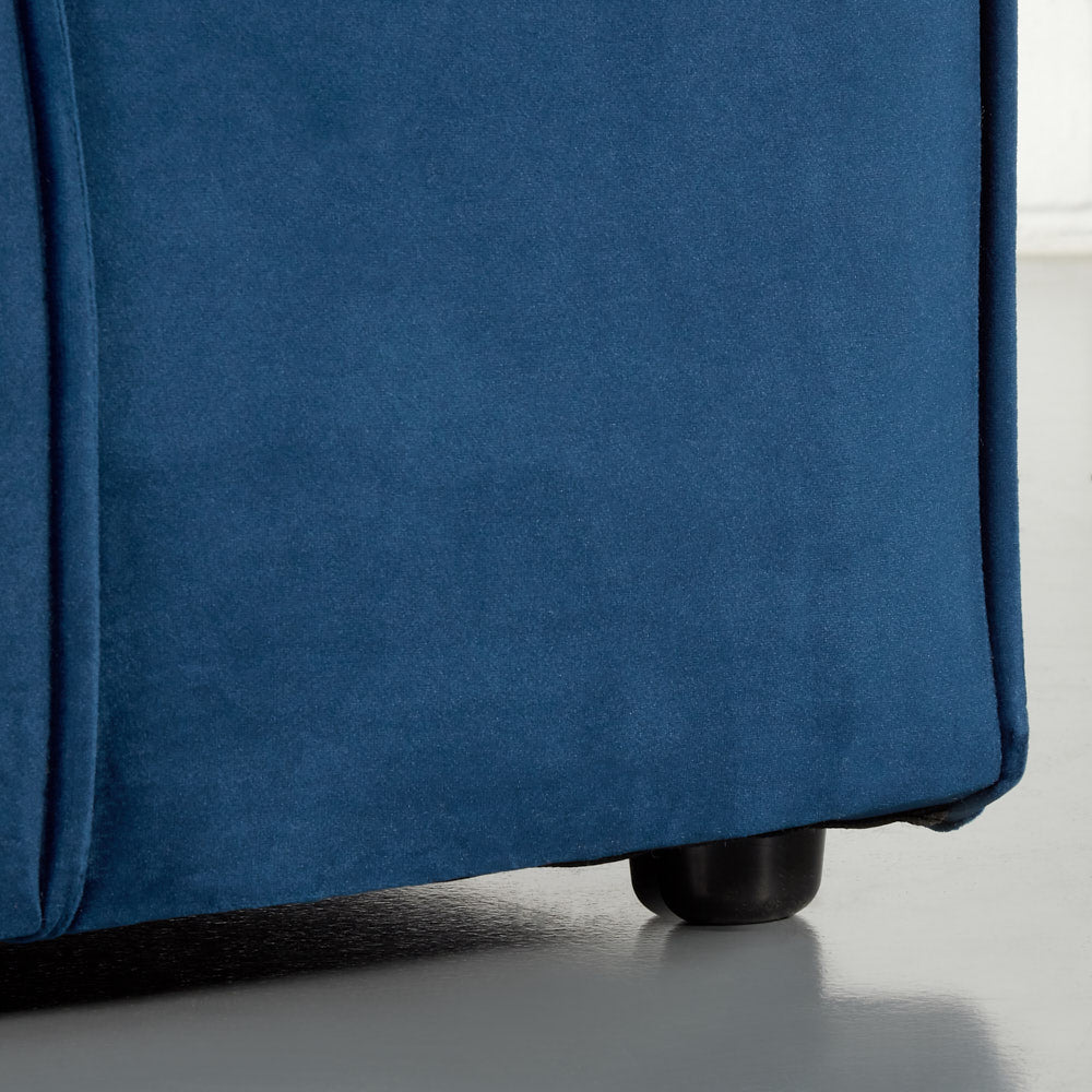 MASON - Blue Velvet Armless Chair Module