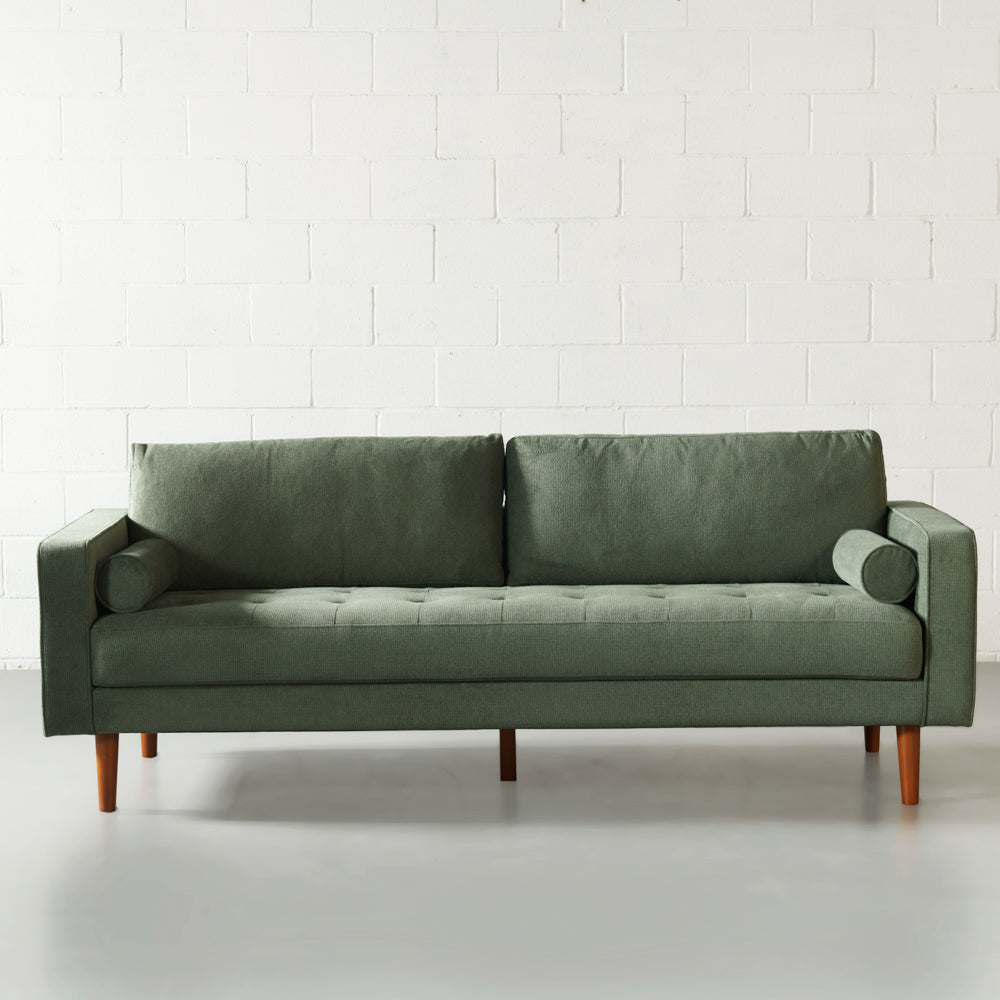 FONDA - Green Fabric 3-Seater Sofa