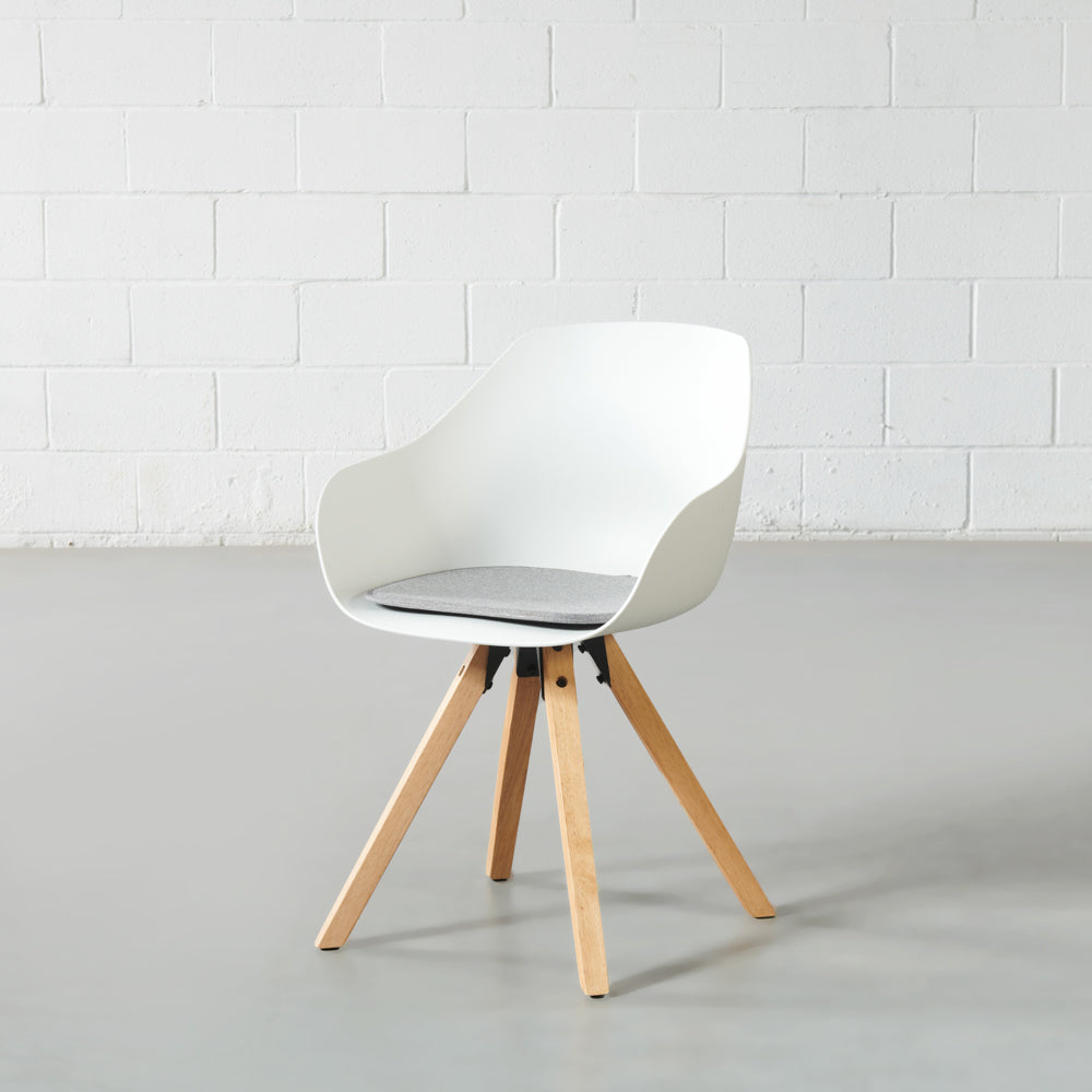 TINA - White Plastic Dining Chair - FINAL SALE