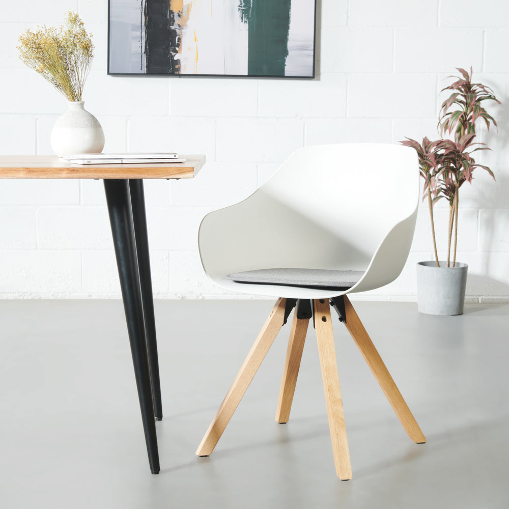 TINA - White Plastic Dining Chair - FINAL SALE