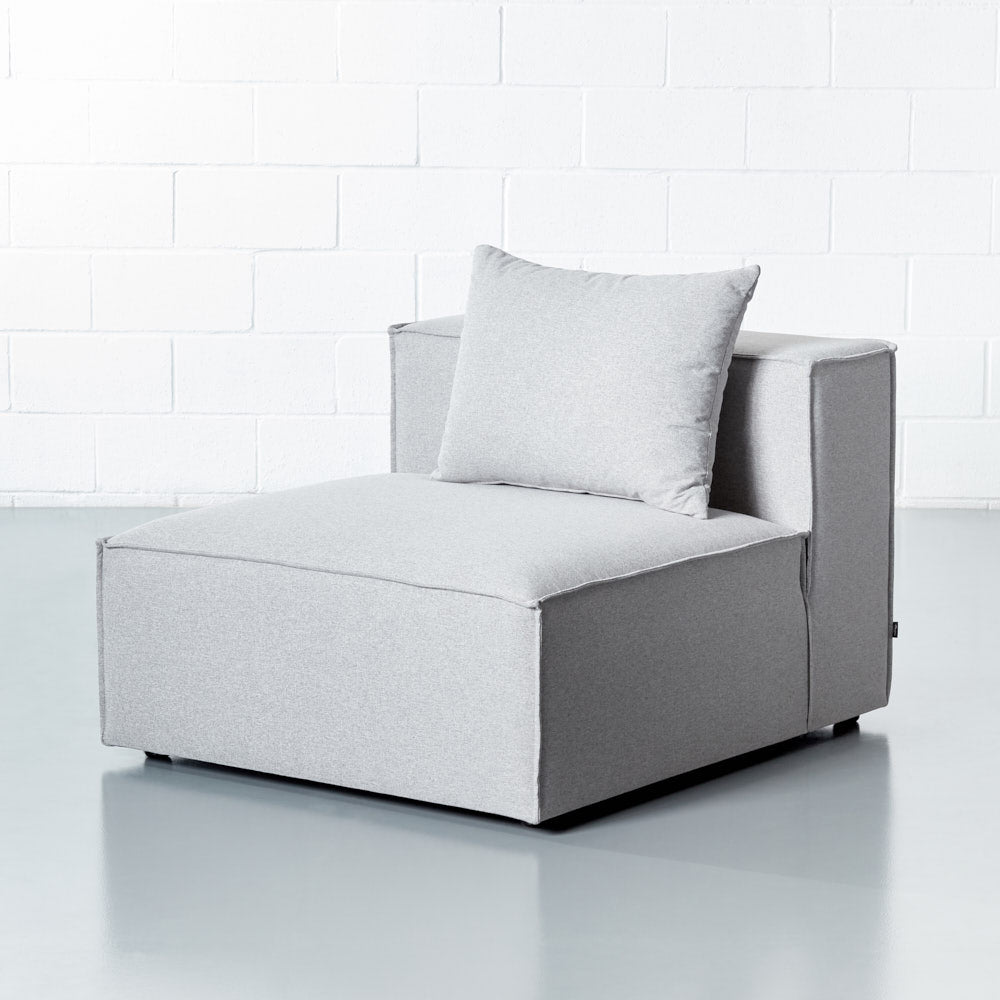 MASON - Light Grey Fabric Armless Chair Module